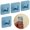 Blue, variant on Set of 4 Wall Hooks - Self-Adhesive Towel Hooks,Coat Rack, Backpack Hangers & Bag Holder for Bedroom, No Drilling