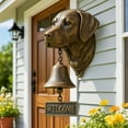 thumbnail image 2 of YZEGDCH Dog Welcome Sign Doorbell 3D Retriever Head Design Cast Iron Resin Vintage Decorative Hanging Bell for Entryways,Yard,Garden,Outdoor(Labrador) Home, 2 of 7
