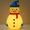 thumbnail image 1 of Luz De Noche Cálida Atmósfera navideña Luz con pilas Regalos de muñeco de nieve de dibujos animados para niños y niñas, 1 of 6