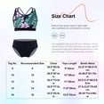 thumbnail image 5 of Zaldita Girls' 2 Piece Floral Print Bikini Set Summer Beach Swimsuit Kid Sport Swimwear Crop Top with Leaf 8, 5 of 5
