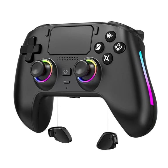 Wireless Controller Compatible with P5/P5 Slim/P5 Pro/PC,P5 Gamepad Joystick with Hall Effect Joystick,Programmable,dual vibration,10 hrs Battery,Black