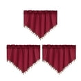 thumbnail image 2 of DcGZvy 3 Pack Valances for Windows Elegant Valance Blackout Window Valance for Kitchen, Living Room, Bedroom, Bathroom Short Curtain Panel Home Window Decoration, 2 of 8