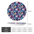 thumbnail image 2 of Picia cool Skull colorful Pattern Bone China Decorative Plate – Wall Decor with Stand and Adhesive, Elegant Ornament for Living Room, Office, or Entryway-6in, 2 of 6