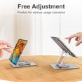 thumbnail image 3 of KEXIN Tablet Stand Holder with 360° Rotating Base, Universal Foldable Adjustable Aluminum Alloy  Phone Stand for Desk Compatible with iPad, Samsung Galaxy Tab, Black, 3 of 6