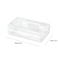 thumbnail image 3 of Small Pencil Box, Plastic Case with Hinged Lid and Snap, Portable Storage for Back to Campus Supplies, White, 3 of 7