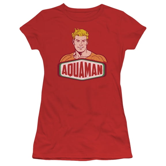 Dco/Aquaman Sign S/S Junior Women's T-Shirt Sheer Red