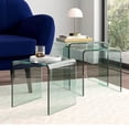 thumbnail image 3 of Heavenly Collection Nesting Table, Glass Nesting Table, Un-tempered Glass Nesting Table, Bent Glass Nesting Table, Waterfall Nesting Table, Set Nesting Table, 3 of 9