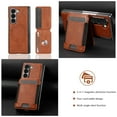 thumbnail image 3 of Allytechgroup 2 In 1 Magnetic Wallet Case for Samsung Galaxy Z Fold 6, Detachable Cards Holder [Build in Screen Protector] Stand PU Leather Classic Shockproof Wireless Charging Support Cover,Brown, 3 of 12