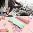 thumbnail image 3 of Destyer 2pcs/set Wide Application Leather Pencil Pen Case Sturdy And Durable For Organized Storage 1Set, 3 of 6