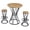 Natural, variant on HSUNNS Bar Table Set, 3-Piece Dining Table Set, 31.5" Round Industrial Pub Table Set with 2 Stools, Wood Grain Top & Black Metal Frame, Space-Saving Kitchen Table Set for Small Apartments, Walnut