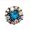 025, variant on Pretty Cute Charm Crystal Chunk Snap Button Fit For 18mm Drill Snap Jewelry DIY-025