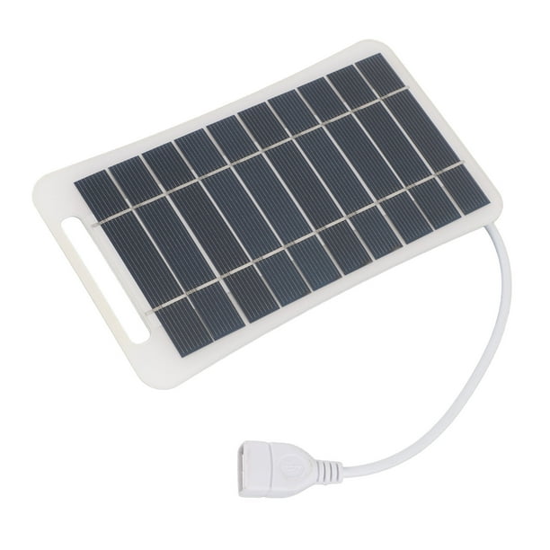 Panel Solar USB De 5V Y 5W, Cargador Solar Portátil De Silicio Monocristalino De Alta Eficiencia, Para Viajes Y Acampada Al Aire Libre