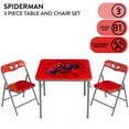 thumbnail image 5 of Marvel Spiderman Kids' 3-Piece Table and Chairs Set, Red, 5 of 8