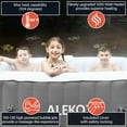 thumbnail image 4 of ALEKO 4 Person Square Inflatable Jetted 160 Gallon Hot Tub Spa with Cover Gray, 4 of 16