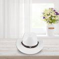 thumbnail image 3 of Hirigin Cowboy Hat for Women Men Cowgirl Hat Wide Brim Western Hats with Bull Head Panama Fedora Hat, 3 of 6