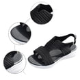 thumbnail image 4 of MKLEKYY Sandalias de Piso para Mujer Sandalias de Mujer para Ocio Diario y Vacaciones Al Aire Libre Diseño de Punta Abierta Suela Gruesa Construcción de Malla Pura Calzado Elegante de Verano, 4 of 4