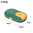 thumbnail image 2 of Pill Box, Compartment Container Organizer, Pill Box Travel Daily Pill Box, Portable Green, 2 of 5