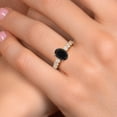 thumbnail image 4 of Gem Stone King 14K Two Tone Gold Black Onyx and Lab Grown Diamond Engagement Ring for Women | 3.38 Cttw | Oval 10X8MM | Gemstone December Birthstone | Size 6, 4 of 6