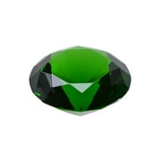 Zoogamo 120mm Dark Green Diamond Shaped Glass Crystal Paperweight – Home Office Decor & Wedding Favors Decoration with Gift Box