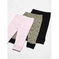 thumbnail image 4 of Luvable Friends Baby and Toddler Girl Cotton Pants 3pk, Leopard, 3-6 Months, 4 of 4