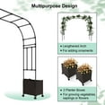 thumbnail image 5 of Costway 6.6 FT Tall Metal Garden Arbor with 2 Raised Garden Planters Arch Trellis Outdoor, 5 of 8