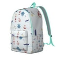 thumbnail image 4 of Boat Anchor Lighthouse Wave Travel Backpack Durable Travel Backpack with Nautical Coastal Print Comfortable Carrying Large Capacity Anti-theft Multifunctional Features for School Travel and Daily Use, 4 of 5