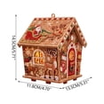 thumbnail image 2 of Christmas Diamond Art, Hanging Ornament DIY 3D Wooden House Pendant With Wreath, Christmas Tree Hanging Holiday Decor & DIY Craft Gift For Family, 2 of 7