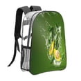 thumbnail image 3 of Honeii Friut Avocado Print Clear Backpack Heavy Duty Transparent Bag 17" See Through BookBag for Women Men Adults Work Festival Sports Travel, 3 of 7