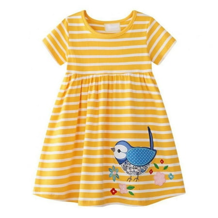 

Girls Dress Girl Clothes Summer Casual Holiday Dress Kids Cute Dress A-line Skirt