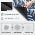 thumbnail image 3 of Navy Blue Palm Leaves Dish Drying Mats for Kitchen Counter, Tropical Botanical Minimalist Modern Absorbent Coffee Bar Mat with Non-slip Rubber Backed Quick Drying Dish Rack Pad 16"x24", 3 of 9