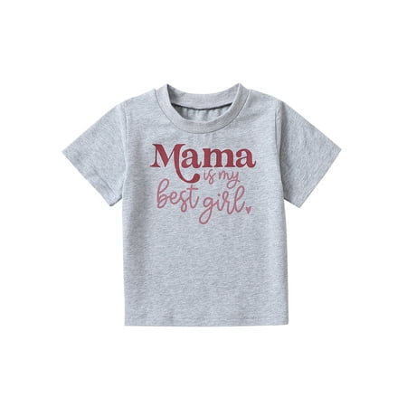 

Canis Children s Unisex T-shirt Short Sleeve Crew Neck Alphabet Summer Tops