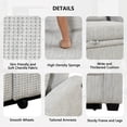 thumbnail image 5 of Euroco 61.6" Pull Out Sofa Bed Modern Chenille Convertible Loveseat Sofa with Adjsutable Backrest, 2 Pillows, Cup Holders, USB Ports for Living Room, Apartment, White Gray, 5 of 9