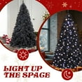 thumbnail image 6 of 7.5ft Pre-lit Artificial Christmas Tree, Hinged Xmas Pine Tree with 1350 Branch Tips, Christmas Tree with 400 Lights and Remote Control for Holiday Party Office Home, Black, 6 of 13