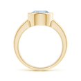 thumbnail image 2 of ANGARA Natural Bezel-Set Round 2.3 ct Aquamarine Solitaire Engagement Ring in 14K Yellow Gold for Women (Size-9mm) | March Birthstone, Anniversary, Jewelry Gift for Women | Natural Aquamarine Ring, 2 of 8
