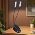 thumbnail image 2 of USB Charging LED Clip Lamp Reading Light Study Lamp with Two neck 10 Brightness Beads for Books Camping Flexible, 2 of 8