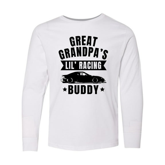 Inktastic Great Grandpas Lil Racing Buddy Long Sleeve Youth T-Shirt