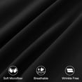 thumbnail image 4 of Unique Bargains 2-Pack Solid Microfiber Pillowcases, Travel, Black, 4 of 8