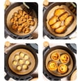thumbnail image 4 of 100 Pcs Papier Jetable pour Friteuse à Air Chaud, Papier de Cuisson de 6,3 Pouces pour Friteuse à Air Résistant à l'Huile, Résistant à l'Eau, Parchemin pour Cuisson, Rôtissage, Micro-Ondes (Rond 50 Pcs + Carré 50 Pcs), 4 of 5