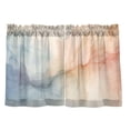 thumbnail image 2 of Ryvnso Watercolor Liquid Half Curtains Sets Tier 2 Panels Short Curtain Rod Pocket 27"W x 36"L, 2 of 7