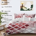 thumbnail image 3 of Red Morocco Bedding Duvet Cover Set Queen Size 4 Pieces Abstract Retro Tribal Geometric Ethnic Bedding Set with Zipper Closure, 1 Comforter Cover 90x92 Inches 1 Flat Sheet & 2 Pillow Cases, 3 of 7