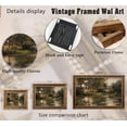 thumbnail image 2 of Vintage Carved Gold Frame Canvas Wall Art 3D Textured Retro Country Farmhouse Painting Picture Wall Decor Green Fores Lake Trees Relief Poster Print Artwork for Living Room Bedroom Home Decoration, 2 of 17
