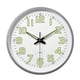 thumbnail image 2 of Reloj de pared de 12 para dormitorio reloj de pared moderno y elegante Soledad decorativo con pilas Plata, 2 of 8