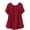 #358-Wine, variant on Roncen Womens Summer Tops Cap Short Sleeve Shirts Button Down Blouses Round Neck T Shirts Fashion Clothing