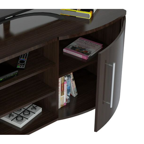 Curved Front 50 Inches Flat-Screen TV Stand - Melamine ...