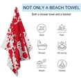 thumbnail image 3 of Yibo Red Bloody Blots and Splatters Beach Towels, Quick Dry Swimmers Sand Proof, 3 of 8