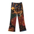 thumbnail image 7 of ZXLBBD Womens Vintage Wide Leg Jeans Fashion High Waisted Denim Pants Floral Printed Pull On Baggy Trousers Casual Outdoor Loose Fit Daily Wear, 7 of 7