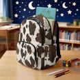 thumbnail image 4 of KUIFORTI Brown Cow Print School Bag with Lunch Bag Set of 4 Large Capacity Boys Backpack with Pencil Case Water Bottle Sleeve for Elementary Primary Middle School, 4 of 7