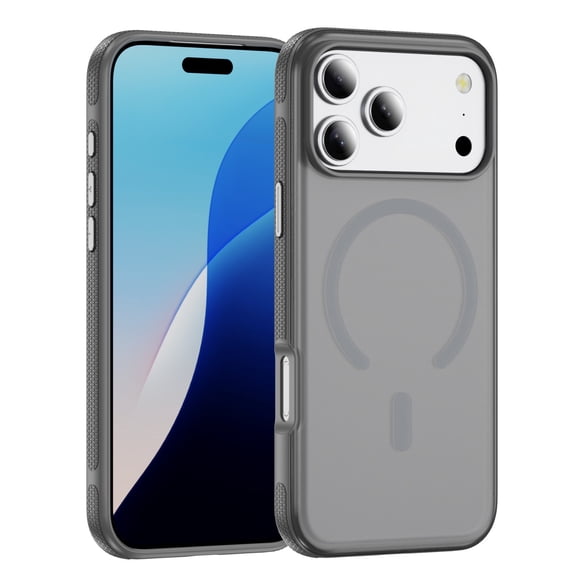 Étui pour Iphone 17/17 Pro/17 Pro Max/17 Air, Étui Translucide Givrée Antidérapante avec Charge Sans Fil Magnétique