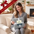 thumbnail image 4 of PAVILIA Soft Lightweight Twin Fleece Blanket for Couch Bed, Gray, 60x80, 4 of 6