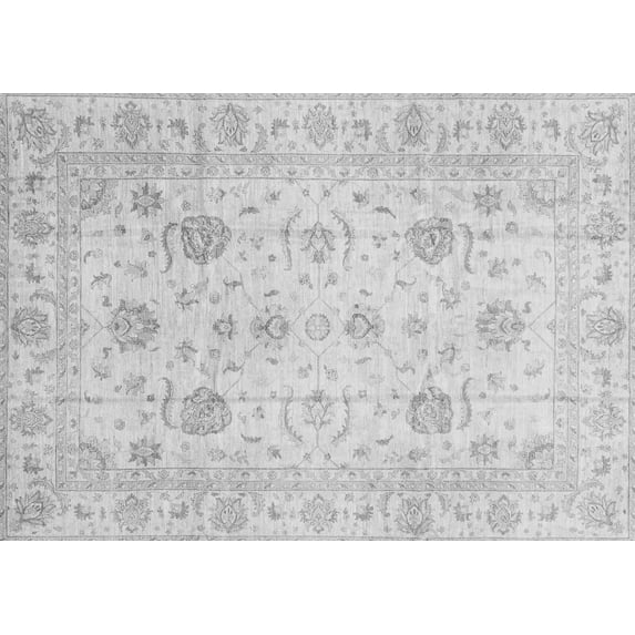 Ahgly Company Indoor Rectangle Oriental Gray Traditional Area Rugs, 4' x 6'